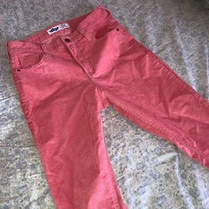 Pink High waisted suede pants